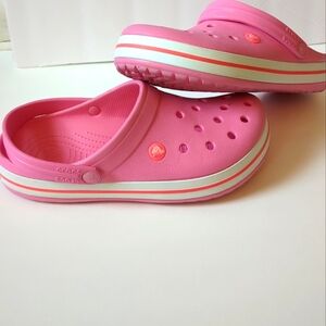 Women's size W11 M9 pink crocs